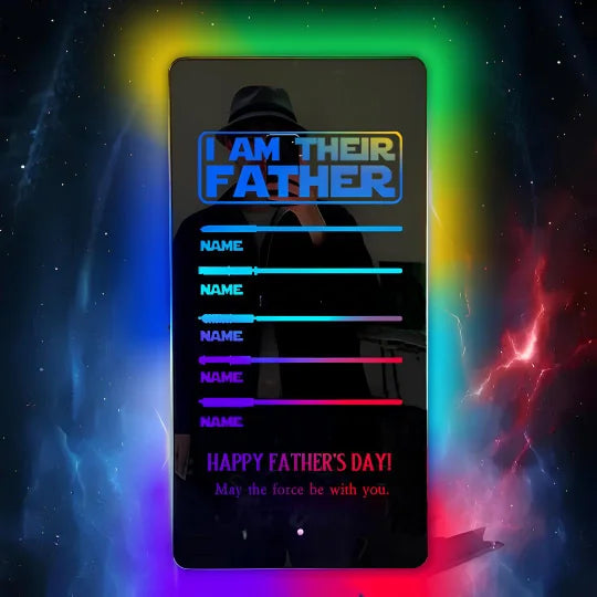 50% OFF🔥I Am Their Father LED Lightsaber Mirror
