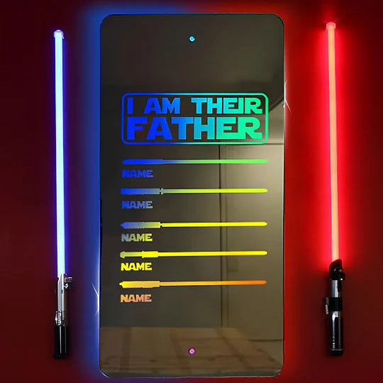50% OFF🔥I Am Their Father LED Lightsaber Mirror
