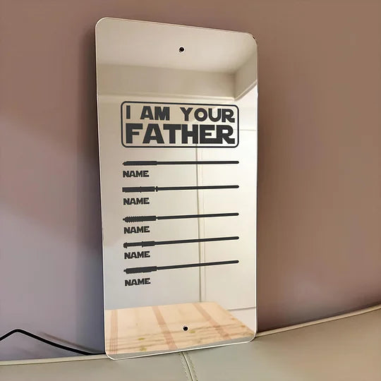 50% OFF🔥I Am Their Father LED Lightsaber Mirror