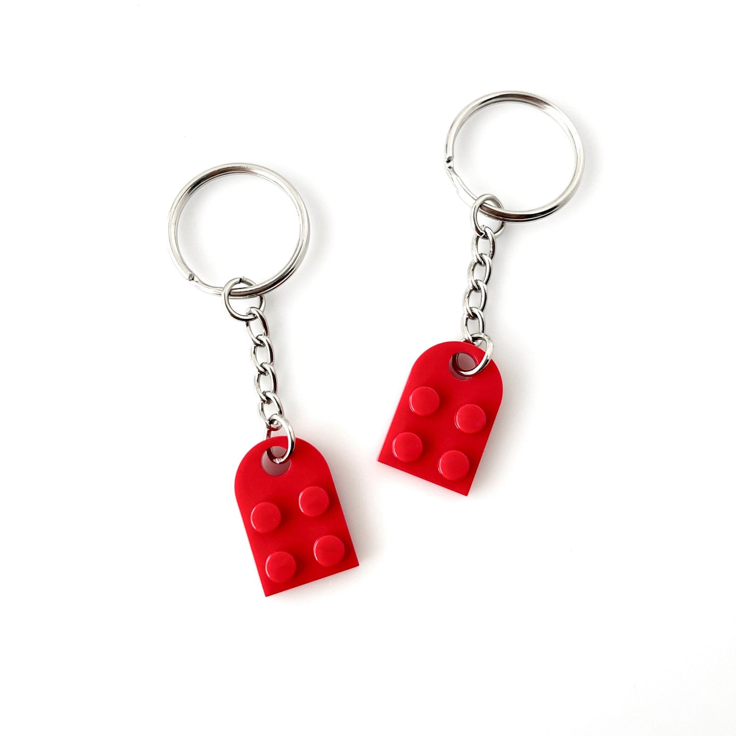 Heart Building Blocks Keychain Set