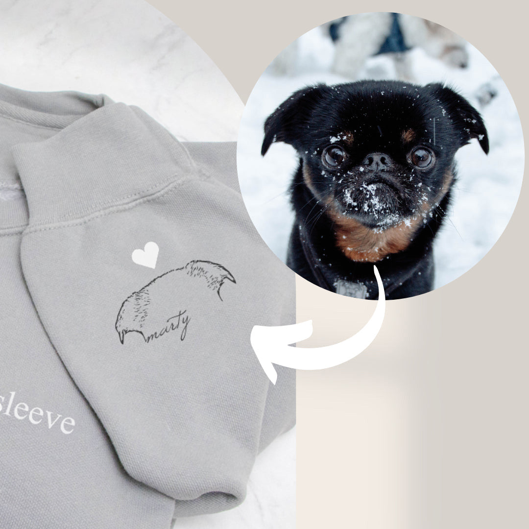 50% OFF🔥PERSONALIZED "HEART ON MY SLEEVE"PET EARS SWEATSHIRT
