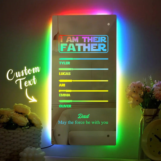 50% OFF🔥I Am Their Father LED Lightsaber Mirror